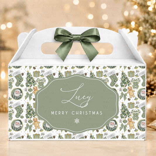 Personalised Reindeer Christmas Gable Box – 3 Colours