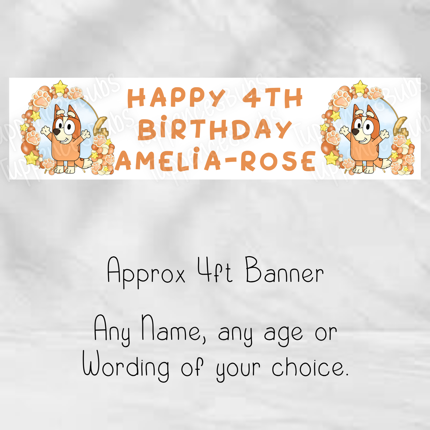 Blue Dog Inspired Birthday Banner