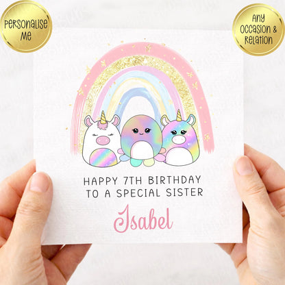 SquishMallow Inspired Birthday Card