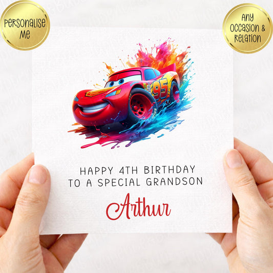 Cars Inspired Birthday Card
