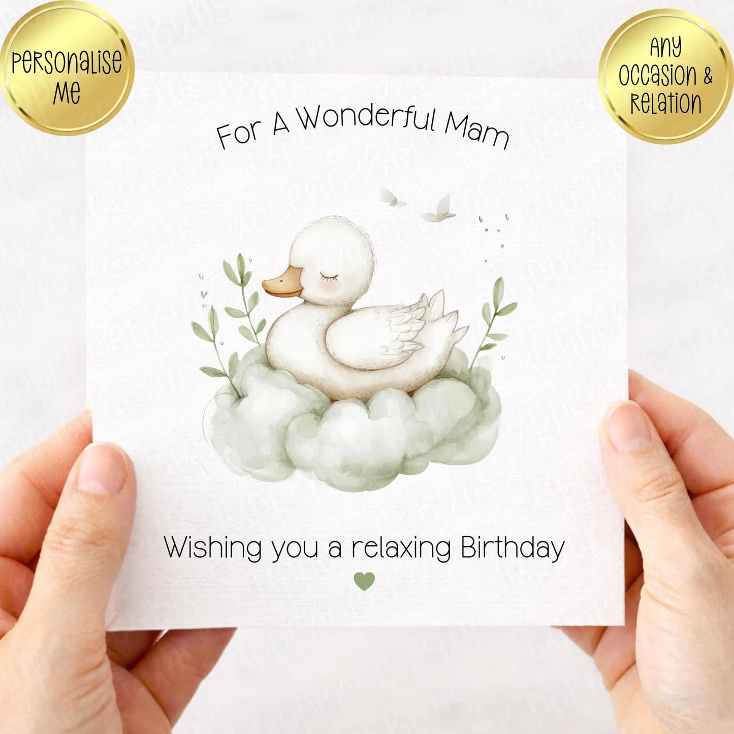 Floral Goose Themed Card