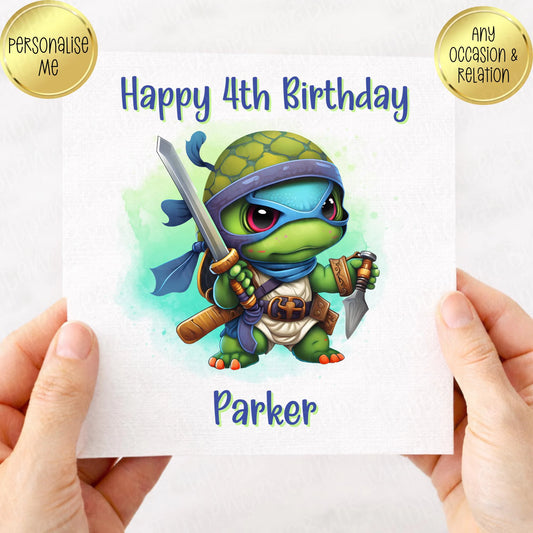 Ninja Turtle Inspired Birthday Card