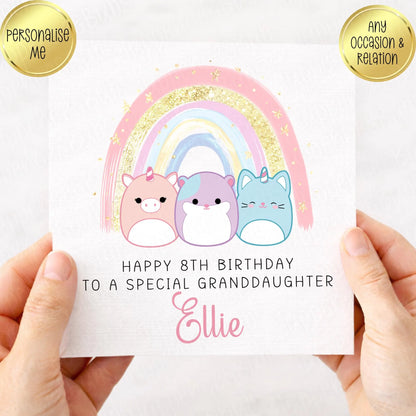 SquishMallow Inspired Birthday Card