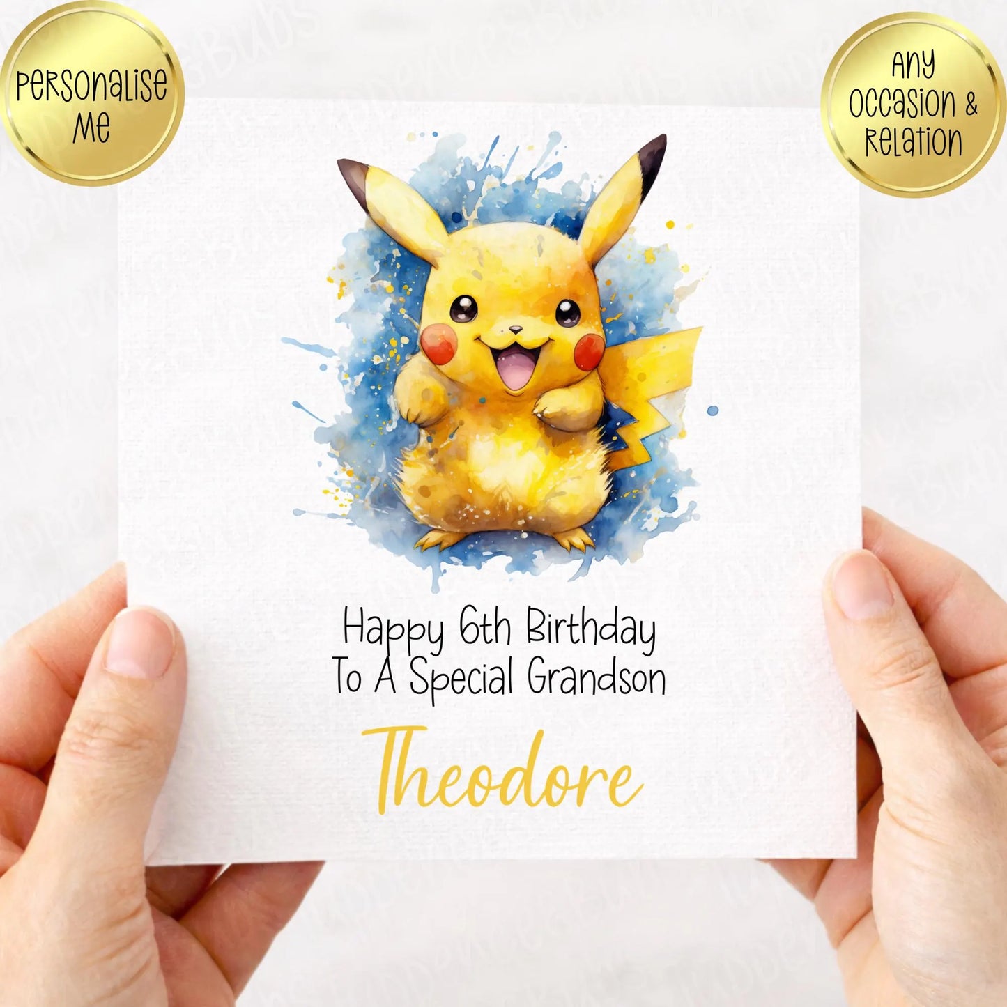 Pokemon Inspired Birthday Card