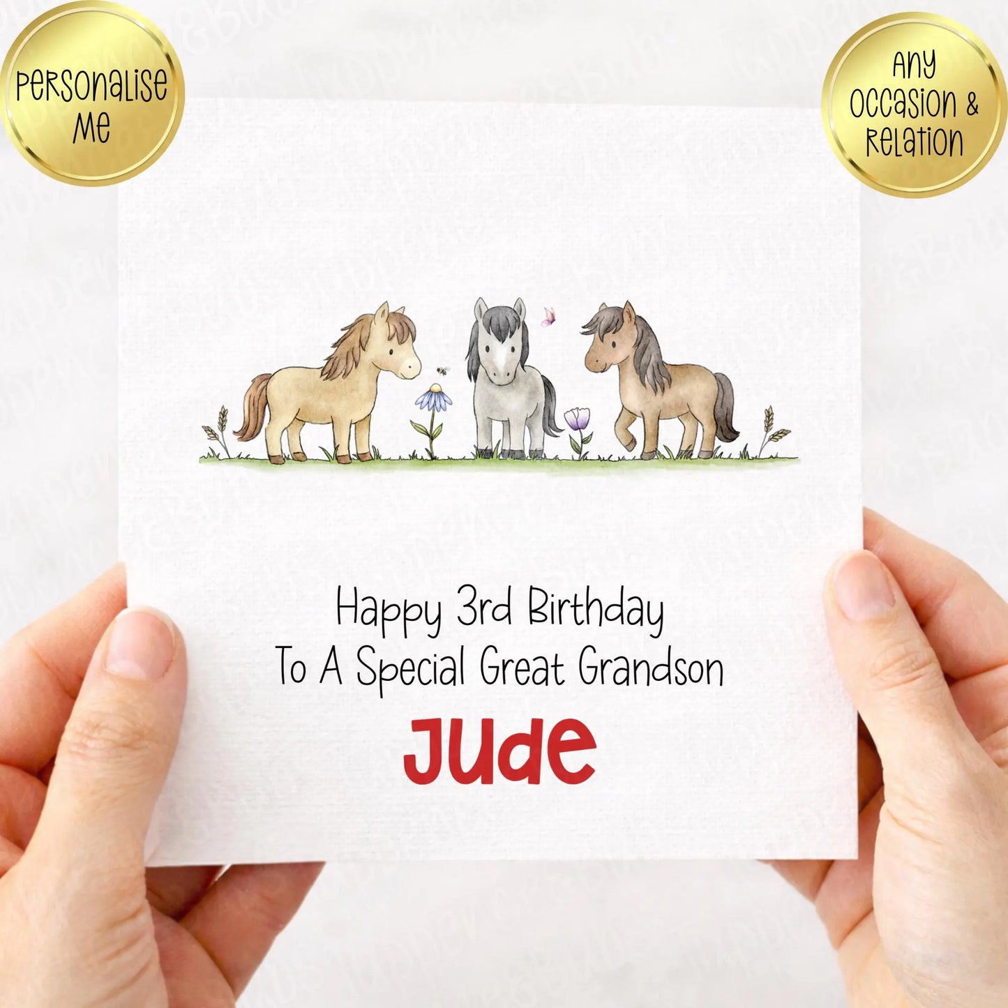 Pony Themed Birthday Card