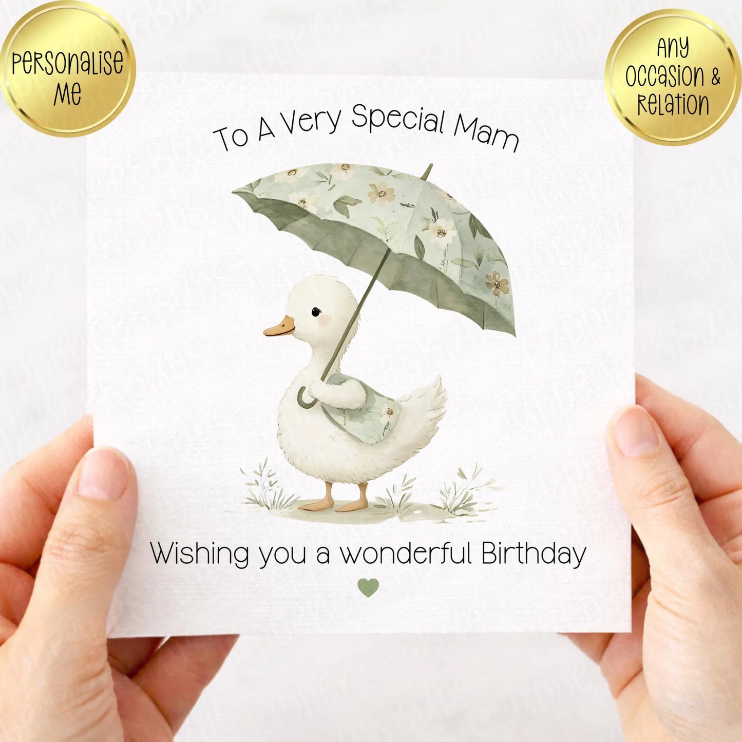 Floral Goose Themed Card