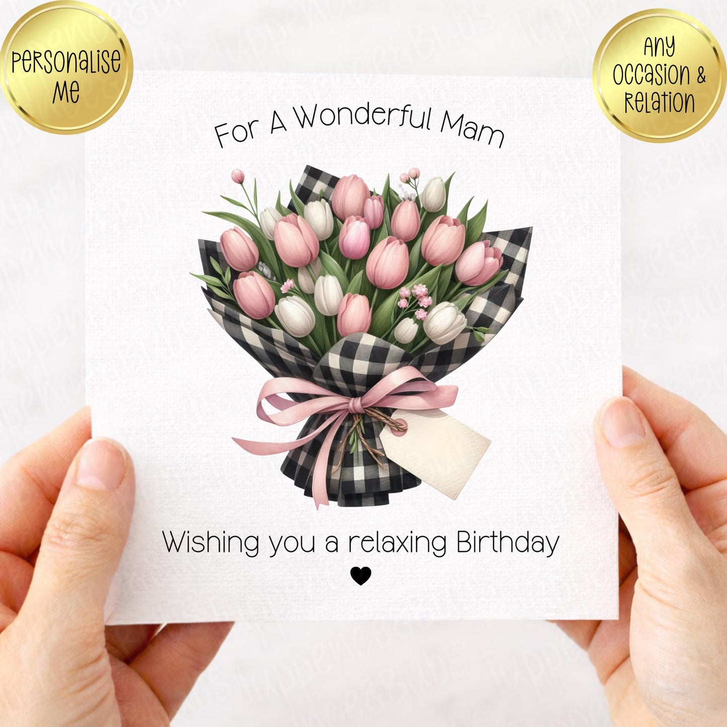 Black Floral Themed Card