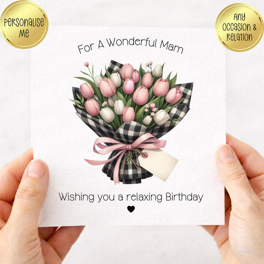 Black Floral Themed Card