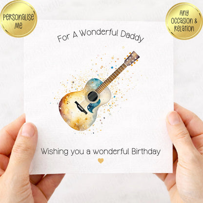Guitar Themed Card