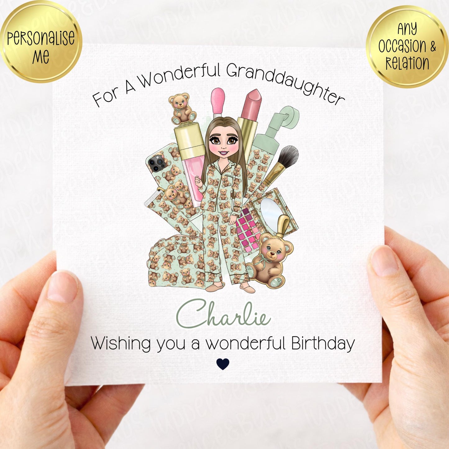 Sage Green Make Up Inspired Card