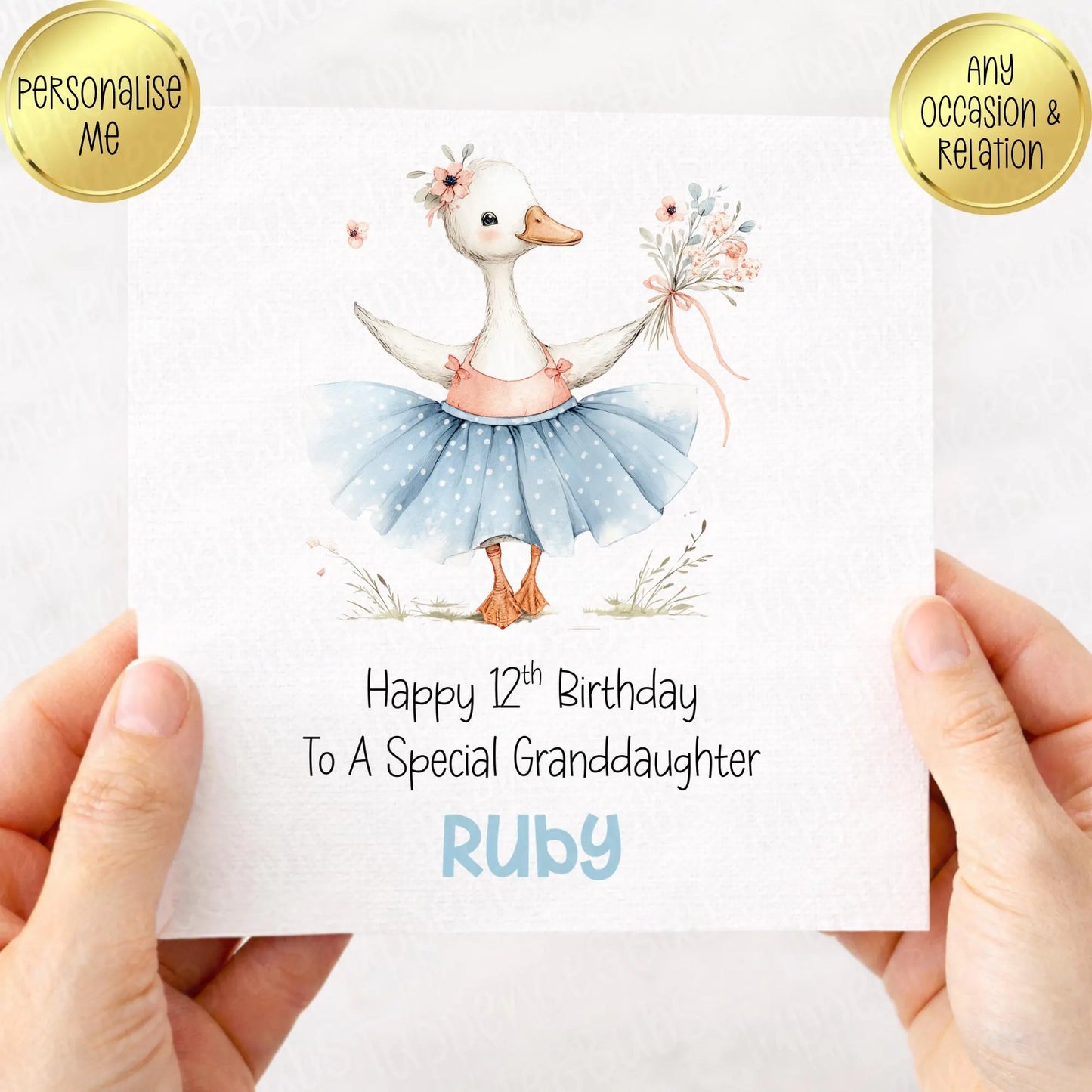 Goose/Duck Themed Birthday Card