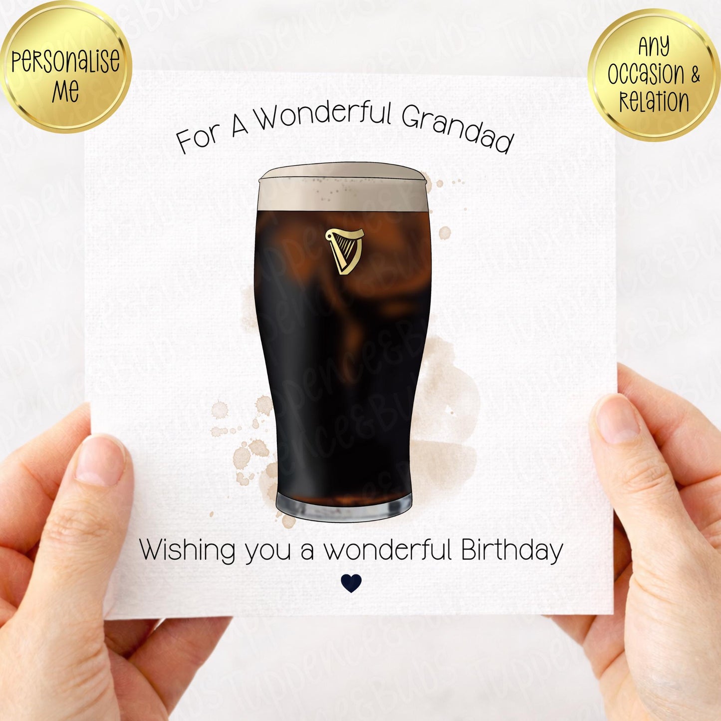Guinness Inspired Birthday Card