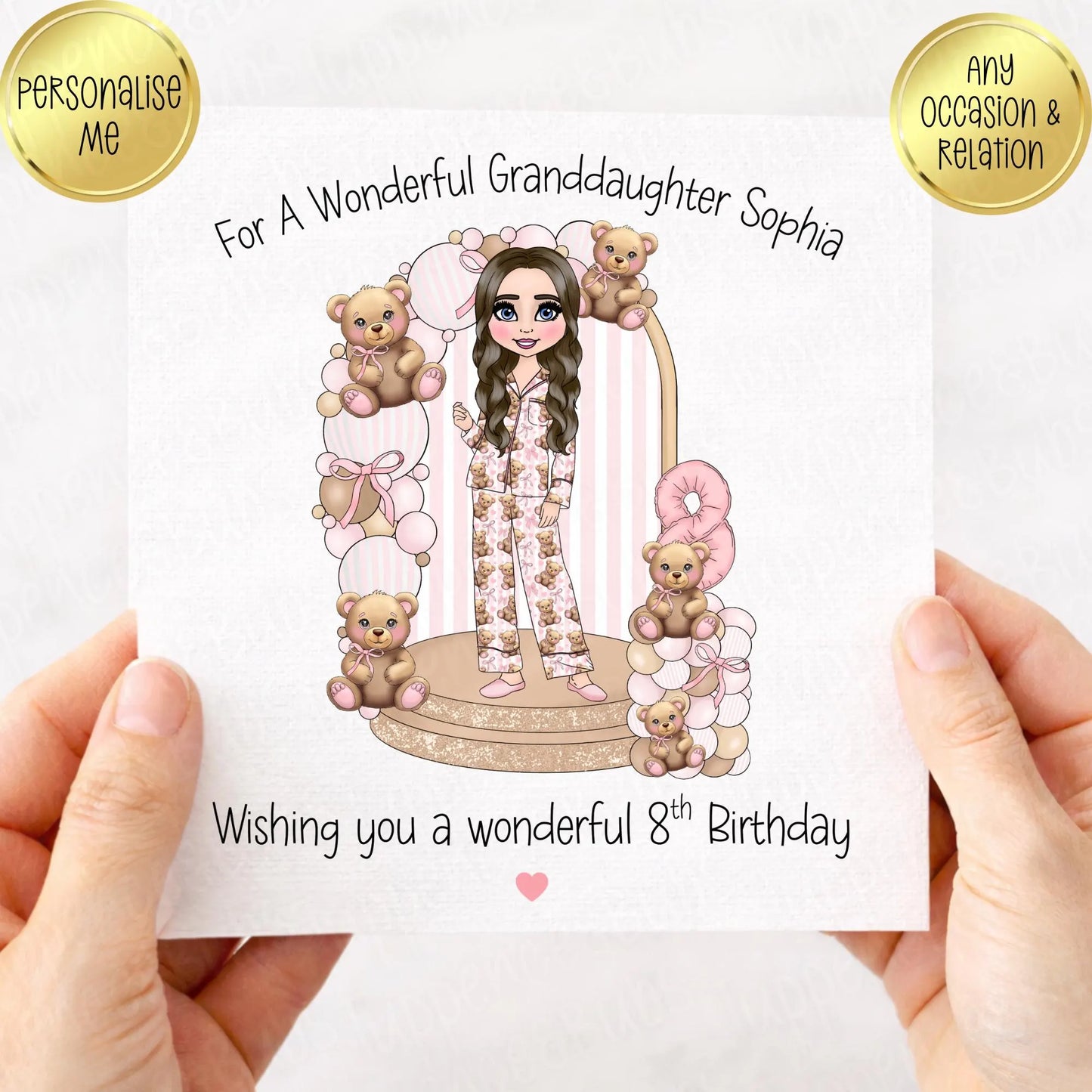 Bear Pj's Make Up Inspired Card - 2 Designs