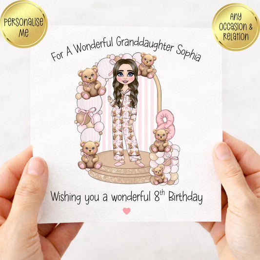 Bear Pj's Make Up Inspired Card - 2 Designs