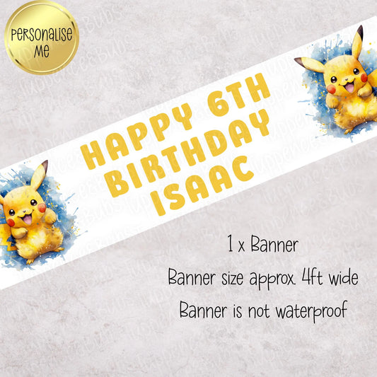 Pokemon Birthday Banner