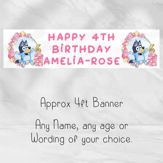 Blue Dog Inspired Birthday Banner